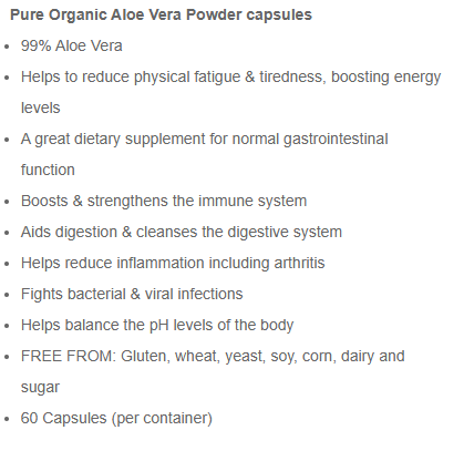 Nutraceutical Capsules - 100% Aloe Vera