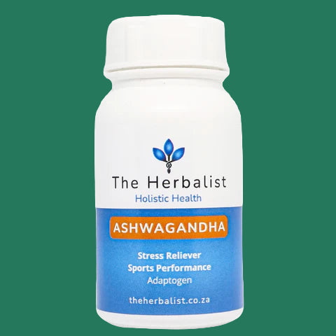 Bottle of Ashwagandha supplement by The Herbalist