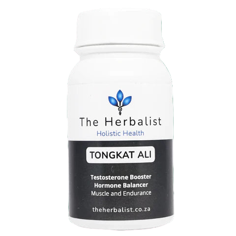 Bottle of Tongkat Ali supplement from The Herbalist