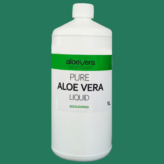Bottle of aloe vera liquid